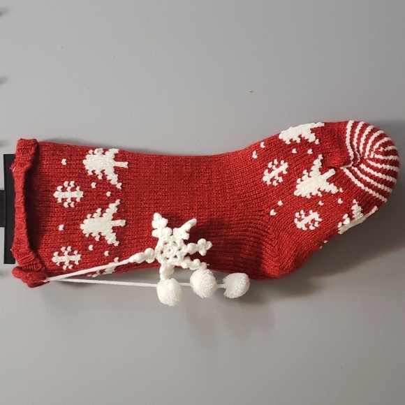 The Farmhouse Rachel Ashwell NWT Red Knit Christmas Stocking - Picture 1 of 7